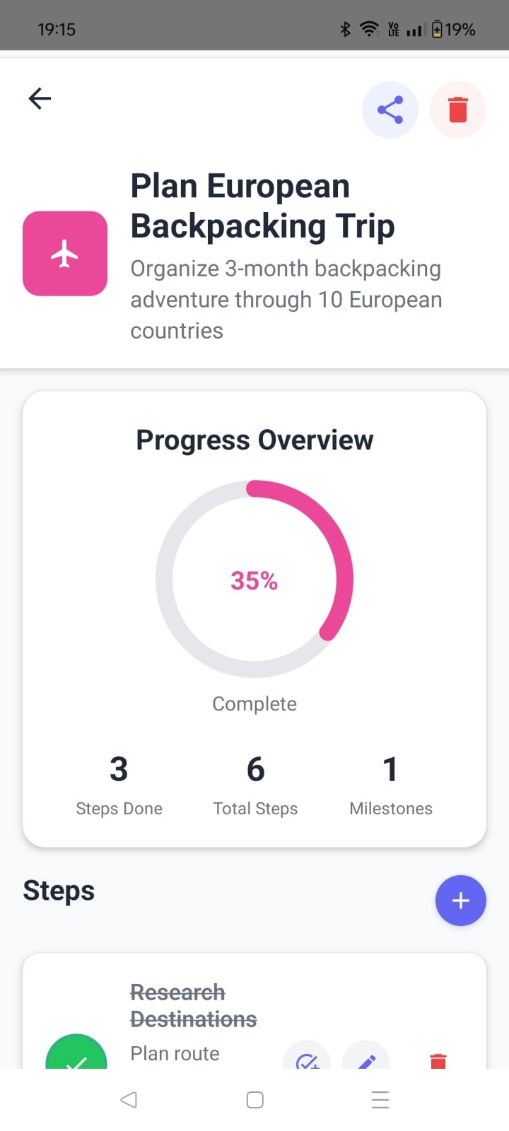 Goals Tracker - Feature 7